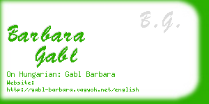 barbara gabl business card